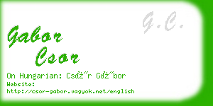 gabor csor business card